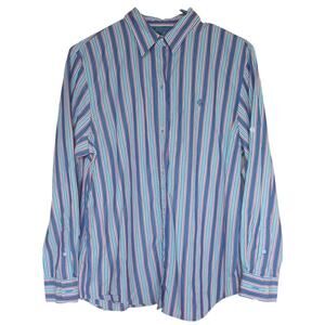 Lauren Ralph Lauren 100% Cotton Button Up Shirt Roll Tab Sleeves Women's Large